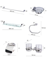 Bộ phụ kiện phòng tắm Bao 6M4A