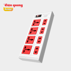 Ổ cắm ĐQ ECO ESK 5WR 8ECO (8 Lỗ, 5m, trắng đỏ) Điện Quang