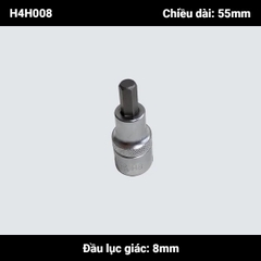 Đầu tuýp 1/2'' ra đầu lục giác 5-12mm Licota