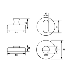 [Hafele] Thân Khoá Và Chốt Vệ Sinh Inox 304 902.54.290