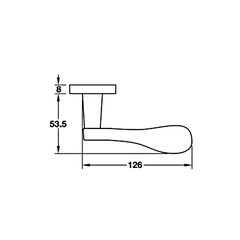 [Hafele] Bộ Tay Nắm Gạt = Kl, Inox Mờ 903.92.686