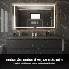 Gương LED Âm Tường 6000K Cảm Ứng – 800×600mm | Gương GLS HQ35R68
