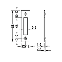 [Hafele] Thân Khóa Chốt Chết 55/24Mm =Kl 911.22.490