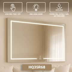 Gương LED Âm Tường 6000K Cảm Ứng – 800×600mm | Gương GLS HQ35R68