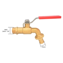 [Minh Hòa] Vòi vườn đồng tay Inox MIHA