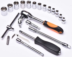 AK-9754 Bộ típ 1/4" xi bóng 46 chi tiết Asaki