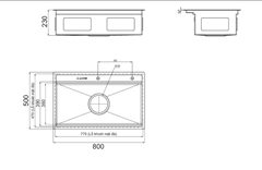 [Luxta] Chậu rửa chén inox LC8050-3.0