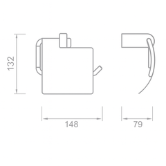 [Luxta] Hộp giấy vệ sinh Inox LS501