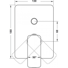 [Hafele] Bộ trộn âm 2 đường nước Kobe chrome 589.15.007