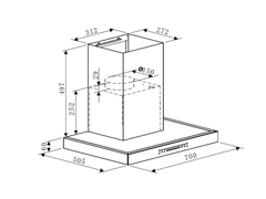 [Hafele] Máy Hút Mùi Gắn Tường Häfele Hc-W705B 533.87.377