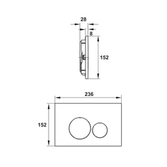 [Hafele] Nút nhấn xả thải Mechanical Chrome 588.73.543