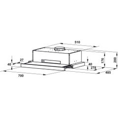 [Hafele] Máy hút mùi Hafele HH-TT70A 533.86.817