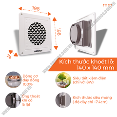Quạt hút siêu mỏng NMV1421 8W Nanoco