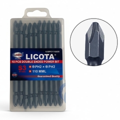 Mũi bắn vít 2 đầu xanh dài 110mm Licota
