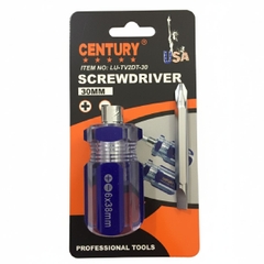 Tua vít 2 đầu cán trong lùn 6x55mm Century