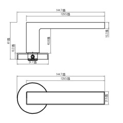 [Hafele] Khóa tay nắm DIY.E. LC7255 CYL70. Nickel 499.63.632