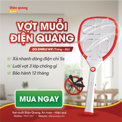 Vợt muỗi Điện Quang ĐQ EMR02 WR (Trắng - đỏ)