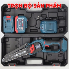Máy Cưa Xích Pin Boshun BS-CS08BL Lam Xích 8 INCH, Không Chổi Than, 100% Lõi Đồng