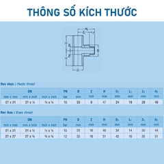 [Bình Minh] Chữ T ren ngoài 21 D