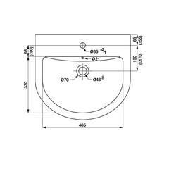 [Hafele] Chậu treo tường chân lửng Roots 588.79.090