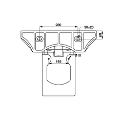 [Hafele] Chậu treo tường chân lửng Roots 588.79.090