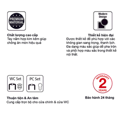 [Hafele] Khóa tay nắm DIY.B. LC7255 CYL70. Đen 499.63.609