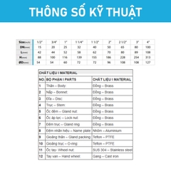 [Minh Hòa] Van cửa đồng MIHA - PN16