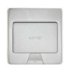 Ổ cắm âm sàn vuông MPE màu xám bạc F2A-60