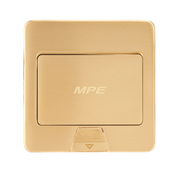 Ổ cắm âm sàn vuông MPE màu vàng F2Y-60