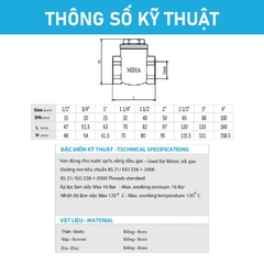 [Minh Hòa] Van 1 chiều đồng lá lật MIHA - PN16