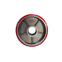 Bánh Đơn PU gang phẳng (PU xe nâng tay) fi 4.7cm