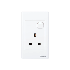 Ổ cắm S1813S (ổ cắm 3 chấu vuông 13A có công tắc Sino