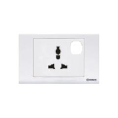 Ổ cắm công tắc S18UAMX (ổ cắm có màn che 16A với 1 lỗ) Sino Vanlock