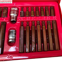 [Santa] Bộ lục giác 40 món (Thép S2 nâu)