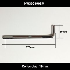 Lục giác licota 19mm (đầu bi-xi bóng)