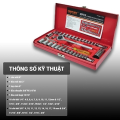Bộ tuýp 1/4 và 3/8 Century (40 món) TS-23407