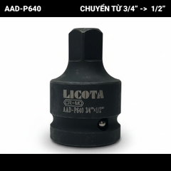 Đầu biến 3/4" ra 1/2" đen LICOTA