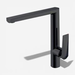 [Luxta] Vòi rửa chén nóng lạnh (Cần vuông, tay gật gù, bao gồm dây cấp) L3221 Black