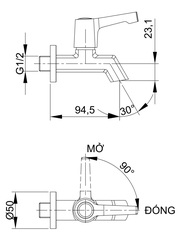 [Luxta] Vòi hồ L4114T1