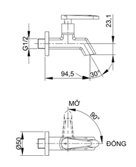 [Luxta] Vòi hồ L4114T3
