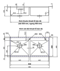 [Luxta] Chậu chén inox LC9648S-3.0