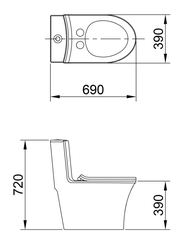[Luxta] Bàn cầu 1 khối LT-103