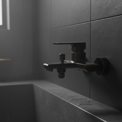 [Luxta] Vòi sen nóng lạnh (Bao gồm dây và tay sen, chân S nhỏ) L2228 Black