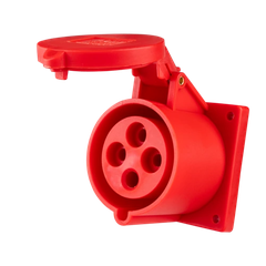 Ổ cắm công nghiệp lắp âm mặt thẳng MPE IP44 4P 16/32A