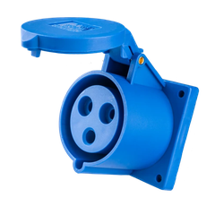 Ổ cắm công nghiệp lắp âm mặt thẳng MPE IP44 3P 32A MPN-323