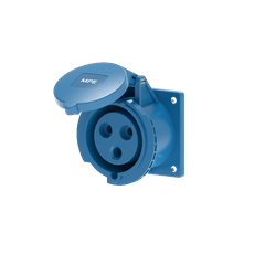 Ổ cắm công nghiệp lắp âm mặt thẳng MPE IP44 3P 16A MPN2-313