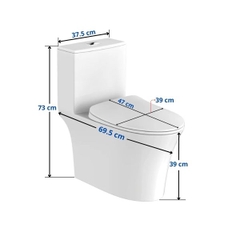 [Hafele] Bồn cầu 1-Khối Regal 380x695x730 588.79.407