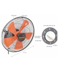 Quạt treo tường 4,5 tấc 5 cánh T1882 Senko