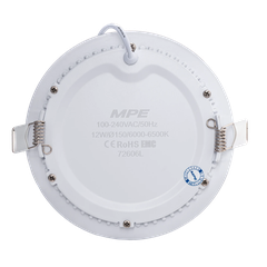 Đèn Led âm trần panel tròn 12W RPL-12ST 950Lm 6000-6500K MPE (Ø147x22)