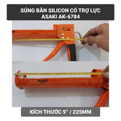 AK-6784 Súng bắn silicon co trợ lực 9"/225mm Asaki